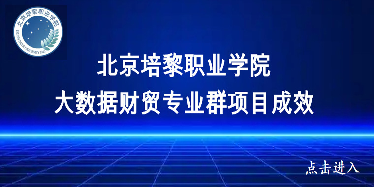 北京培黎职业学院大数据财贸专业群项目成效